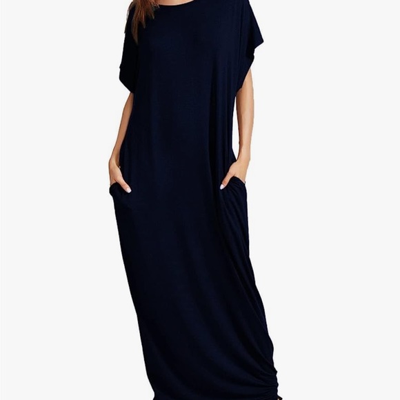 NWT short sleeve brown Maxi lounge dress. XL - Picture 9 of 10